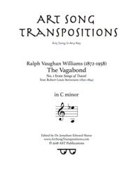 The Vagabond (C minor) Sheet Music by Ralph Vaughan Williams