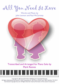 All You Need Is Love - piano solo Sheet Music by The Beatles