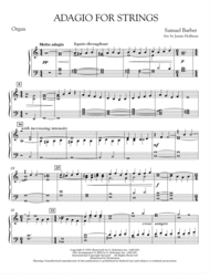Adagio For Strings - Organ Sheet Music by Samuel Barber