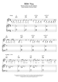 With You (from Ghost The Musical) Sheet Music by Glen Ballard