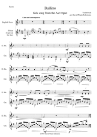 3 songs of the Auvergne for cor anglais & guitar Sheet Music by Traditional