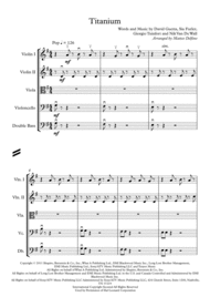 Titanium (String Orchestra) Sheet Music by David Guetta