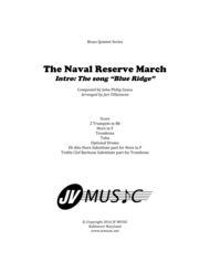 The Naval Reserve March for Brass Quintet and optional drums Sheet Music by John Philip Sousa