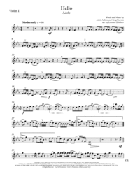Hello - String Trio Sheet Music by Adele Adkins/Greg Kurstin