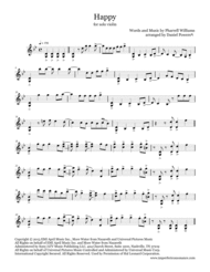 Happy (solo violin) Sheet Music by Pharrell
