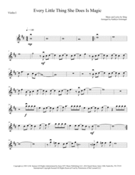 Every Little Thing She Does Is Magic - String Quartet Sheet Music by Sting