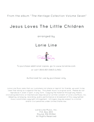 Jesus Loves The Little Children Sheet Music by George Frederick Root