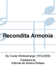 Recondita Armonia Sheet Music by Xavier Montsalvatge