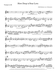 How Deep Is Your Love  - Brass Trio version Sheet Music by Bee Gees