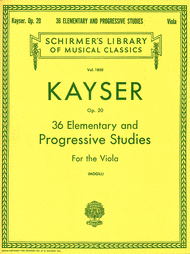 36 Elementary and Progressive Studies Sheet Music by Heinrich Ernst Kayser