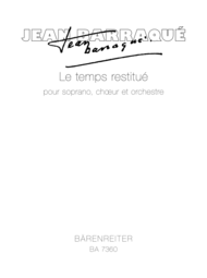 Le temps restitue for Solo Voice (French)