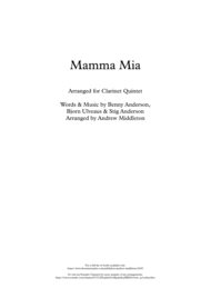 Mamma Mia for Clarinet Quintet Sheet Music by ABBA