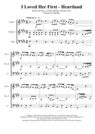 I Loved Her First - Heartland (arranged for String Trio) Sheet Music by Heartland