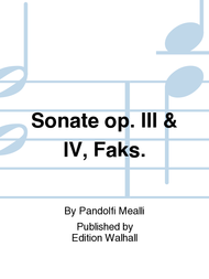 Sonate op. III & IV