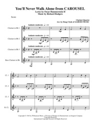 You'll Never Walk Alone from CAROUSEL for Clarinet Quartet Sheet Music by Rodgers & Hammerstein