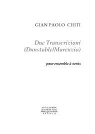 Due Transcrizioni (Dunstable/Marenzio) Sheet Music by Gian-Paolo Chiti