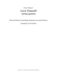 Love Yourself for String Quartet Sheet Music by Justin Bieber