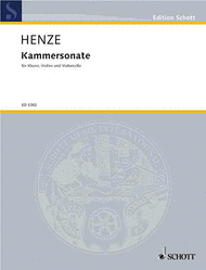 Chamber sonata Sheet Music by Hans Werner Henze