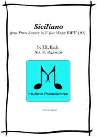 Siciliano - for Saxophone Quartet Sheet Music by Johann Sebastian Bach