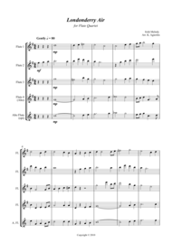 Londonderry Air (Danny Boy) - Jazz Arrangement for Flute Quartet Sheet Music by Irish Folk Song