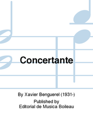 Concertante Sheet Music by Xavier Benguerel