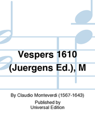 Vespers 1610 (Juergens Ed.)