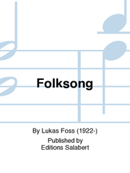 Folksong Sheet Music by Lukas Foss