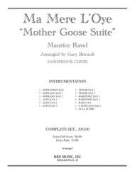 Ma Mere L'Oye (Mother Goose Suite) Sheet Music by Northwestern Saxophone Choir