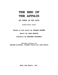 End of the Affair (piano/vocal score) Sheet Music by Jake Heggie