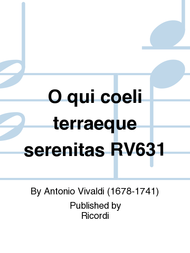 O qui coeli terraeque serenitas RV631 Sheet Music by Antonio Vivaldi