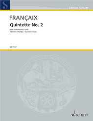 Quintet No. 2 Sheet Music by Jean Francaix