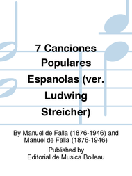 7 Canciones Populares Espanolas (ver. Ludwing Streicher) Sheet Music by Manuel de Falla