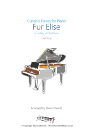 Fur Elise - Easy Piano Solo Sheet Music by Ludwig van Beethoven