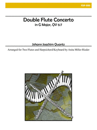Double Flute Concerto in G Major for Two Flutes and Piano Sheet Music by Johann Joachim Quantz