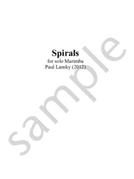 Spirals Sheet Music by Paul Lansky