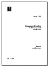 Da Pacem Domine Sheet Music by Arvo Part