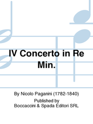 IV Concerto in Re Min. Sheet Music by Nicolo Paganini
