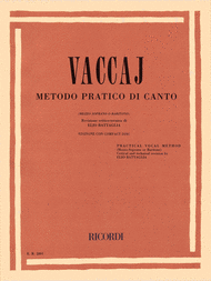 Metodo Practico di Canto - Mezzo Soprano o Baritono Sheet Music by Nicola Vaccai