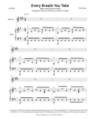 The Police: Every Breath You Take for Alto Sax & Piano Sheet Music by The Police