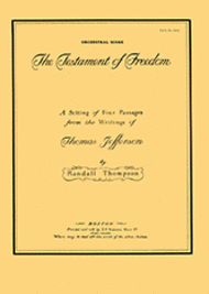 The Testament of Freedom (Orchestra Score) Sheet Music by Randall Thompson