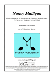 Nancy Mulligan - Ed Sheeran - for Saxophone Quartet Sheet Music by Ed Sheeran/Benjamin Levin/Amy/