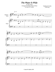 The Water is Wide for Baritone Horn & Piano Sheet Music by Traditional Scottish