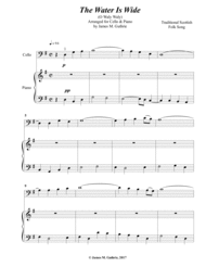 The Water is Wide for Cello & Piano Sheet Music by Traditional Scottish
