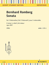 Sonata E minor op. 38/1 Sheet Music by Bernhard Romberg