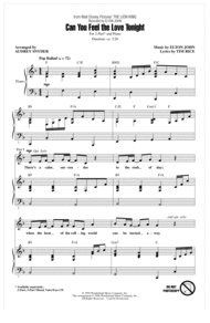 Can You Feel The Love Tonight (from The Lion King) (arr. Audrey Snyder) Sheet Music by Elton John