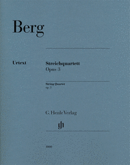 String Quartet Op. 3 Sheet Music by Alban Berg