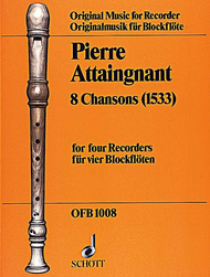8 Chansons Sheet Music by Pierre Attaingnant