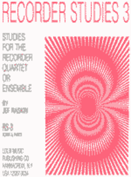 Recorder Studies 3 Sheet Music by Jeff Raskin