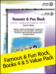 Famous & Fun Rock 4-5 (Value Pack) Sheet Music by Carol Matz