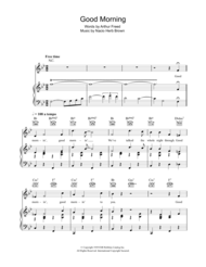 Good Morning (from Singin' In The Rain) Sheet Music by Arthur Freed